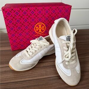 NIB - Tory Burch Women's Hank Sneakers, Snow White/Beige (US 9.5)